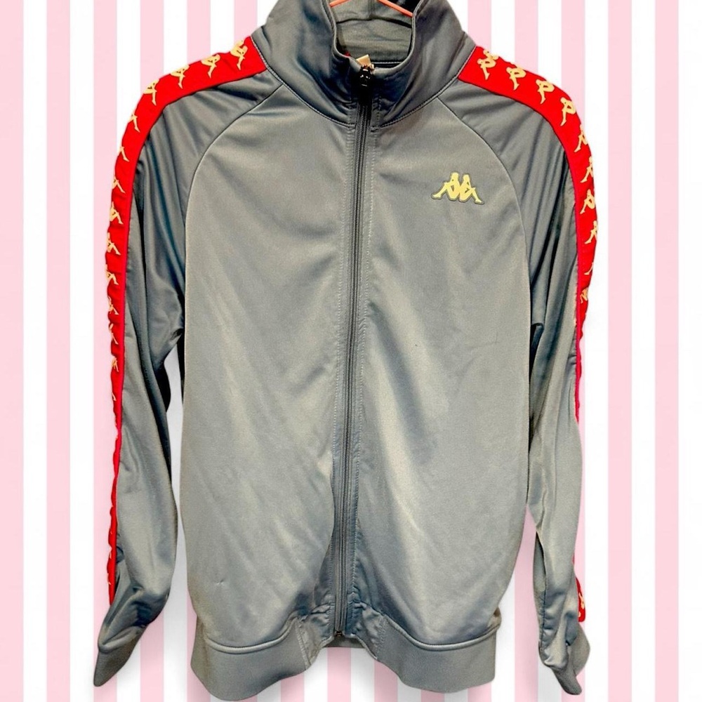 Kappa Blue Track Jacket with Pink Logo Taping